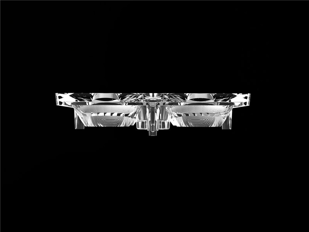 50*50mm 30 stopnia 4 w 1 LED Light Lens PC Materiał do oświetlenia powodziowego SMD7070/ 5050/4*3030 LED