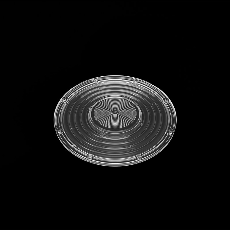 150W UFO LED High Bay Light Lens AC Typ 206mm / 90 Degree 2835/ 3030 LED PC Optics Lens