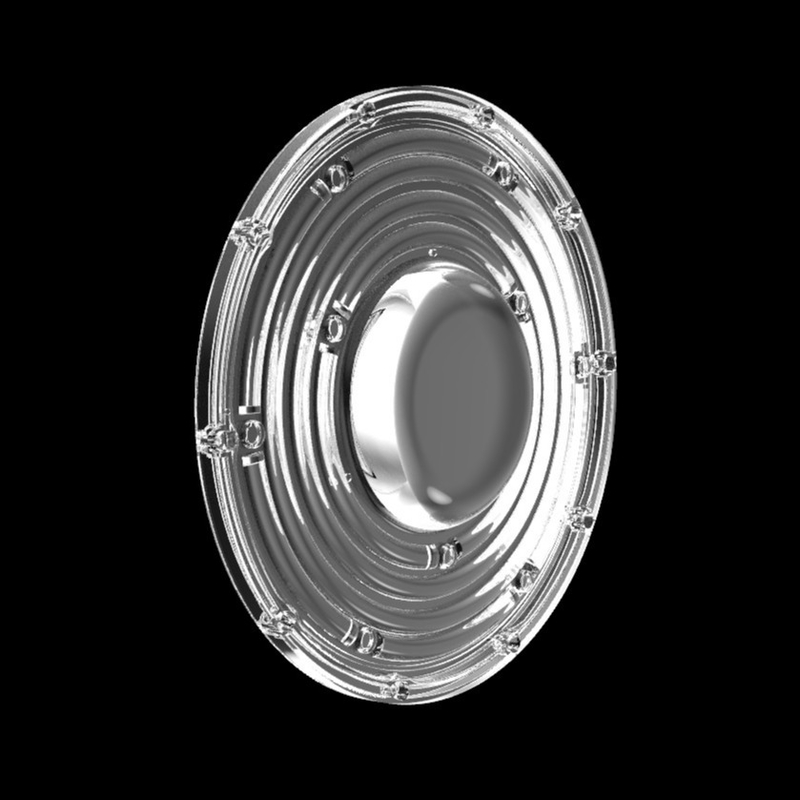 φ235mm Okrągłe UFO Wysokiej Bay światło soczewka 100W 150W 3030 Led Lampa górnicza soczewka 90 stopni optyczne soczewka LED